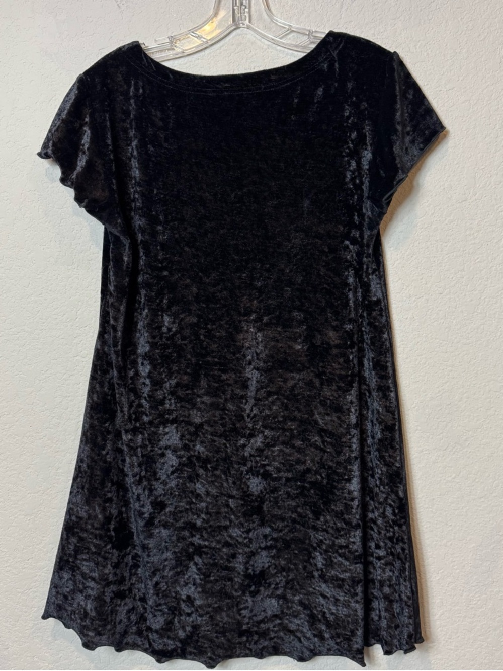 Vintage Gold Label Victoria's Secret Black Velvet Short Sleeve Mini Dress size S - Picture 6 of 8